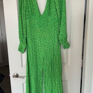 Green Floral Women's Dress